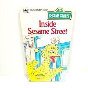 Vintage Inside Sesame Street, 1986 1980s A Golden Sturdy Book